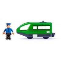 Locomotiva verde electrica cu baterie cu conductor de tren si cabina decapotabila Locomotiva verde electrica cu baterie cu conductor de tren si cabina decapotabila